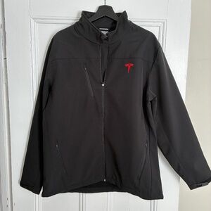 Tesla Softshell Jacket – Men’s Large – Black with Red Logo – Never Worn